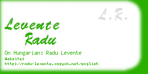 levente radu business card